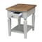 International Concepts Rectangle Vista End Table, 18 W, 24 L, 24 in H, Wood, Hickory/Stone OT41-15E - alternate 5